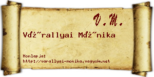 Várallyai Mónika névjegykártya